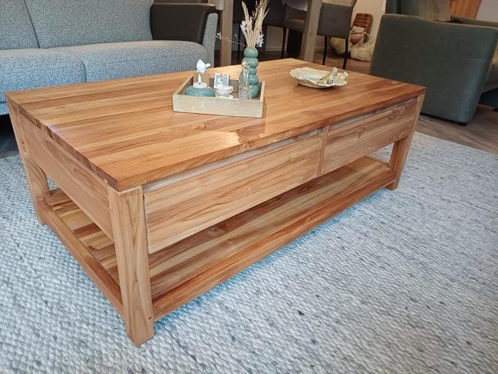 Salontafel, Huis en Inrichting, Tafels | Salontafels, Nieuw, Minder dan 50 cm, 50 tot 100 cm, 100 tot 150 cm, Rechthoekig, Teakhout