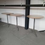 3x Artifort hoge ronde design tafels bartafel statafel, 90 cm of meer, Metaal, Gebruikt, Ophalen