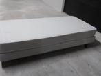 Boxspring 90 x 200 cm, Gebruikt, 90 cm, Eenpersoons, Wit