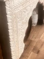 Oosters sidetable - whitewash, Huis en Inrichting, Tafels | Sidetables, Ophalen, 100 tot 150 cm, Zo goed als nieuw, Oosters