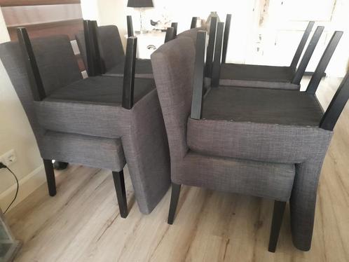 8 kamerstoelen antraciet/zwart, Huis en Inrichting, Stoelen, Gebruikt, Vijf, Zes of meer stoelen, Stof, Zwart, Ophalen