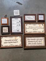 Spreuken lijsjes, Antiek en Kunst, Curiosa en Brocante, Verzenden