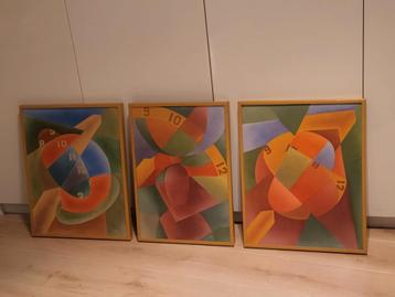 Kunst Drieluik Schilderij - Abstract 1994 beschikbaar voor biedingen