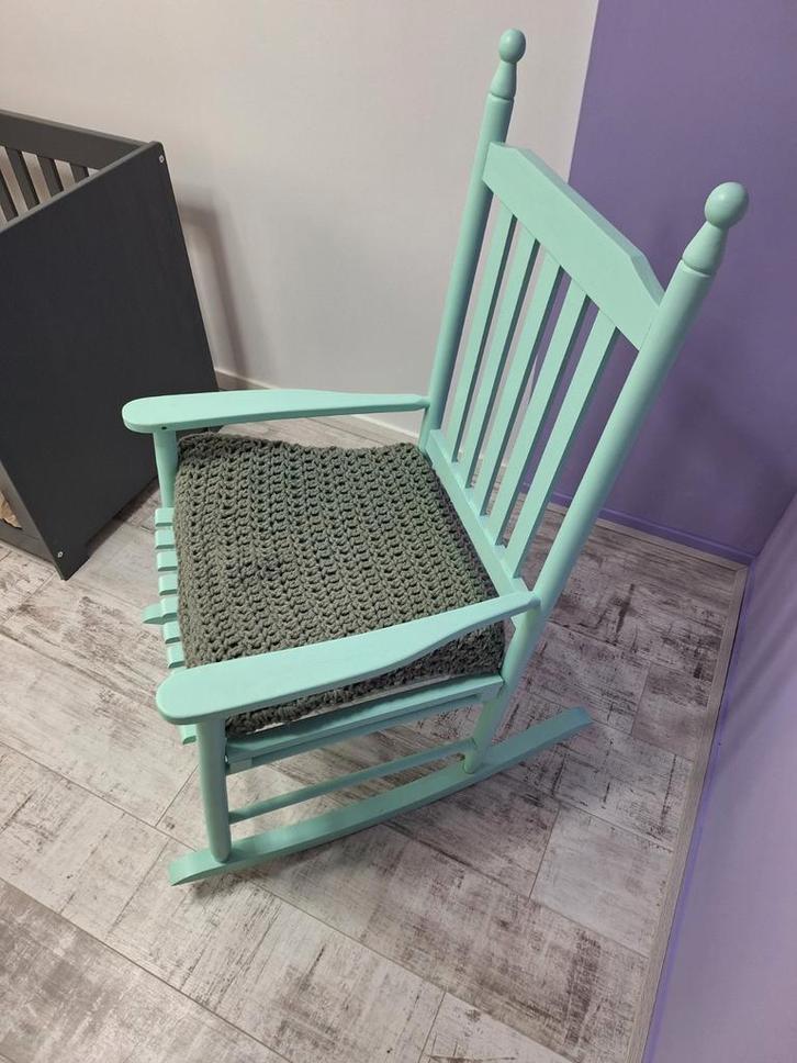 Leuke Schommelstoel  Mintgroen, Huis en Inrichting, Stoelen, Zo goed als nieuw, Eén, Ophalen