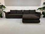Minotti Hamilton Design Bank Levering Bruin Grijs Hoekbank, Gebruikt, 100 tot 125 cm, Ophalen of Verzenden, Rechte bank