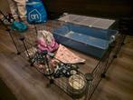 Ik heb een knaagdierkooi en hek te koop, plus accessoires,, Ophalen, Gebruikt, Krabton