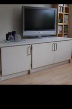 Lundia tv kast met 3 deuren. Wit met losse witte bovenplaat, Huis en Inrichting, Ophalen, Zo goed als nieuw, 50 tot 75 cm, Minder dan 100 cm