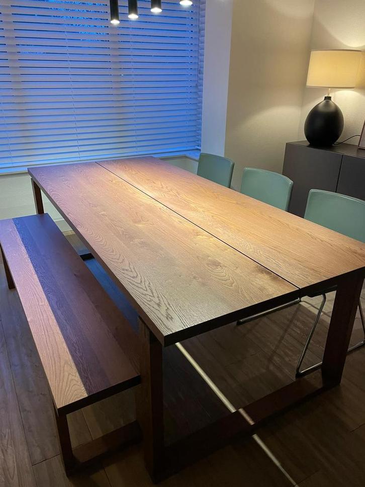 Complete eetset MÖRBYLÅNGA + BERNHARD (IKEA), Huis en Inrichting, Complete eetkamers, Zo goed als nieuw, Ophalen