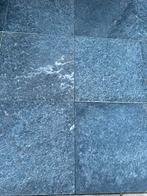Turks Blauw hardsteen  50x 50 x 3 cm dik, Zo goed als nieuw, Natuursteen, Ophalen, Terrastegels