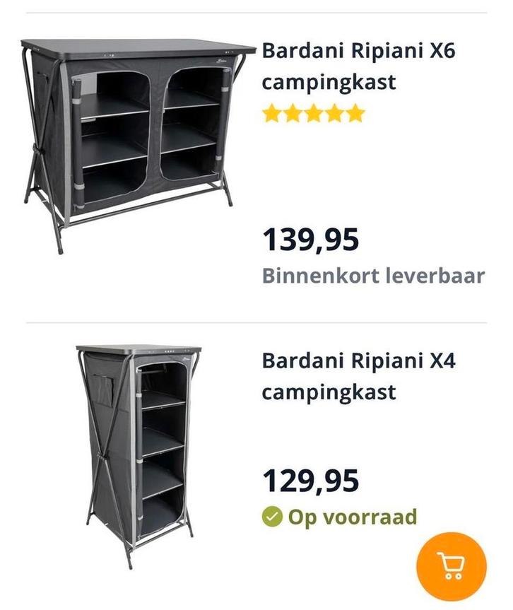 2 Campingkasten: Laag & Hoog Model - Ideaal voor Kamperen, Caravans en Kamperen, Kampeeraccessoires, Zo goed als nieuw, Ophalen