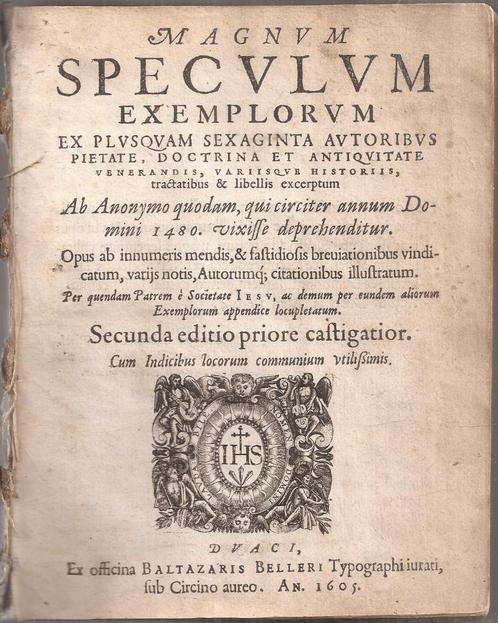 Maior, Joannes - Magnum Speculum Exemplorum, enz 1605, Antiek en Kunst, Antiek | Boeken en Bijbels, Ophalen of Verzenden