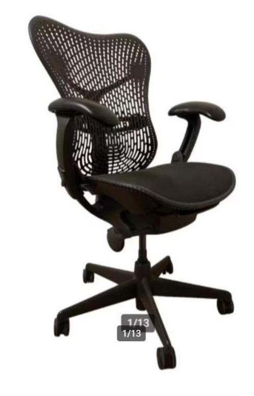 Herman Miller Mirra 1 Triflex Graphite/Zwart, Huis en Inrichting, Bureaustoelen, Bureaustoel, Zwart, Ophalen