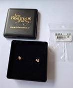 Nieuw 14 karaat goud oorbellen met diamant 0,06 ct oorsteker, Sieraden, Tassen en Uiterlijk, Oorbellen, Geel, Nieuw, Ophalen of Verzenden