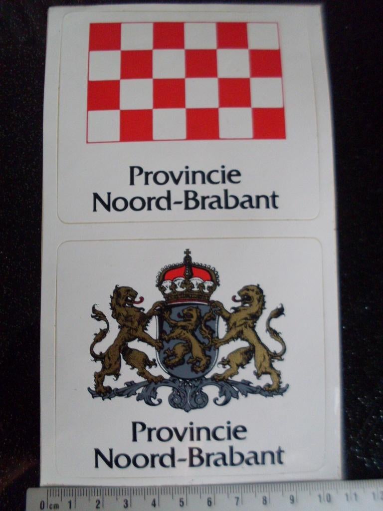 2x sticker provincie noord-brabant logo embleem vlag, Verzamelen, Stickers, Zo goed als nieuw, Overige typen, Verzenden