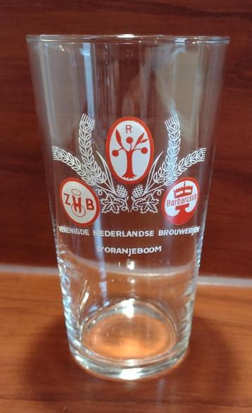 NZH Oranjeboom Barbarossa Bierglas 25cl Jaren ‘60. (C) beschikbaar voor biedingen