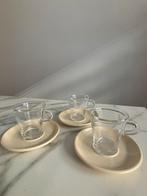 Nespresso espresso kopje en schotel (3), Gebruikt, Verzenden, Glas, Overige stijlen