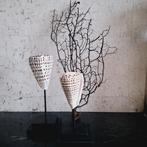 Mooie zeegras waaier natuurlijk  bruin op zwarte voet, Ophalen, Nieuw, X, X