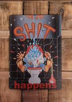 Shit Happens wc toilet reclamebord van metaal wandbord deco, Info@deconoord.nl, Deco Noord, Nieuw, Ophalen of Verzenden