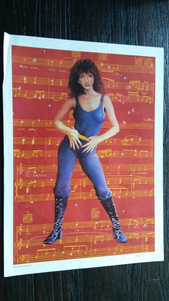 Kate Bush Andrew Rack vintage litho print muziek tekening, Verzamelen, Muziek, Artiesten en Beroemdheden, Gebruikt, Poster, Artwork of Schilderij