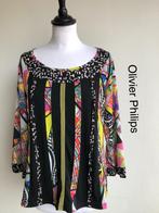 Olivier Philips Blouse  {mt: 40} 5635-PL, Maat 38/40 (M), Olivier Philips, Blauw, Olivier Philips