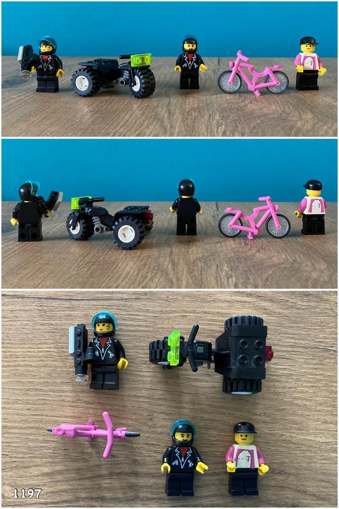 Lego 1197 Telekom Race Cyclist and Television Motorbike, Kinderen en Baby's, Speelgoed | Duplo en Lego, Gebruikt, Ophalen