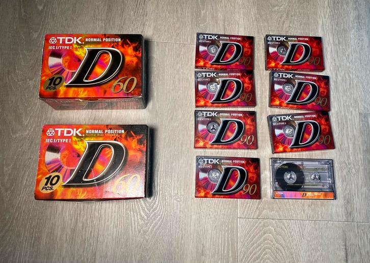 28 x TDK IEC 1/Type1 cassettebanden nieuw, Cd's en Dvd's, Cassettebandjes, Zo goed als nieuw, Onbespeeld, Overige genres, 2 t/m 25 bandjes