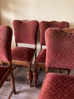 4x Vintage stoelen, Huis en Inrichting, Stoelen, Ophalen, Hout, Gebruikt, Twee