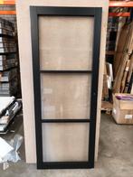 Nieuwe zwarte staal look binnendeur met 3 ramen incl glas, Ophalen, Minder dan 80 cm, Binnendeur, Nieuw