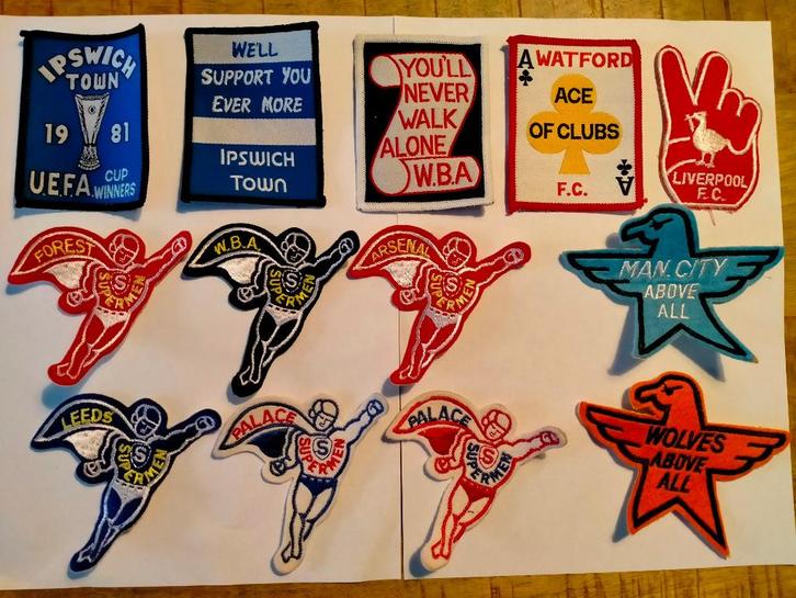 Ipswich Wolves W.B.A. Liverpool vintage voetbal patch, Verzamelen, Sportartikelen en Voetbal, Zo goed als nieuw, Buitenlandse clubs