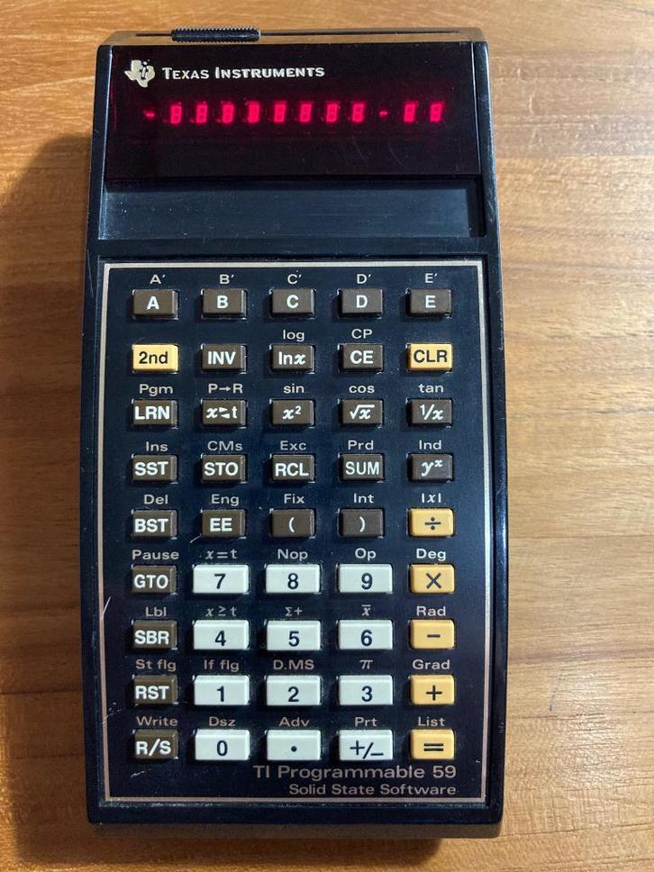 Texas Instruments vintage rekenmachine  TI 59 TI-59, Diversen, Rekenmachines, Gebruikt, Ophalen of Verzenden