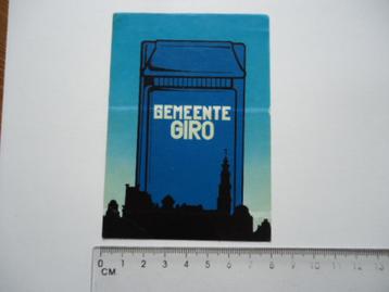 sticker oud Gemeentegiro brievenbus vintage giro bus retro beschikbaar voor biedingen