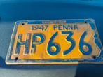 USA 1947 Pennsylvania licenseplate, Verzamelen, Overige Verzamelen, Ophalen of Verzenden, Gebruikt