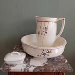 Lucky Vintage antiek lampetstel met zeepdoosje van Boch, Antiek en Kunst, Ophalen