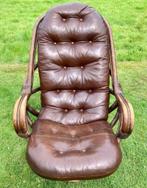 Vintage Bamboe Rotan Manou chair loungestoel Bohemian, Ophalen, Boho Bohemian, N, Eén