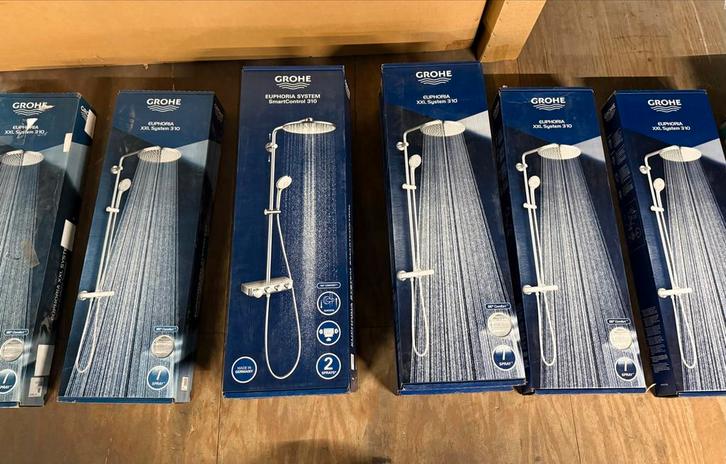 Douchesets - Grohe & Brauer & hansgrohe, Doe-het-zelf en Verbouw, Sanitair, Nieuw, Douche, Chroom, Ophalen of Verzenden