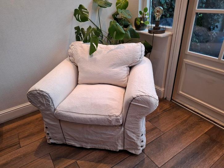 Comfortabele Ikea Ektorp fauteuil met wasbare hoes, Huis en Inrichting, Fauteuils, Gebruikt, Stof, 100 tot 125 cm, 75 tot 100 cm