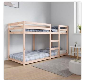 NIEUW IN DOOS!! Houten stapelbed 80x200 beschikbaar voor biedingen