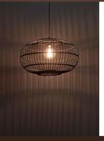 Hanglamp zwart 2 stuks., Ophalen, Zo goed als nieuw, Hout, 50 tot 75 cm