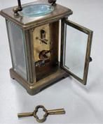 Antiek Antieke klok Victorian Clock 1880 Brass Carriage old, Antiek en Kunst, Antiek | Klokken, Ophalen of Verzenden