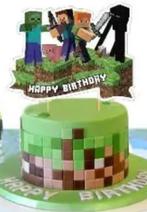 Minecraft taart topper, Hobby en Vrije tijd, Feestartikelen, Nieuw, Versiering, Ophalen of Verzenden, Verjaardag