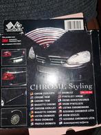 2x Chroom Sierlijst Plakstrips - ca 5m lang, 21mm breedte, Auto diversen, Ophalen