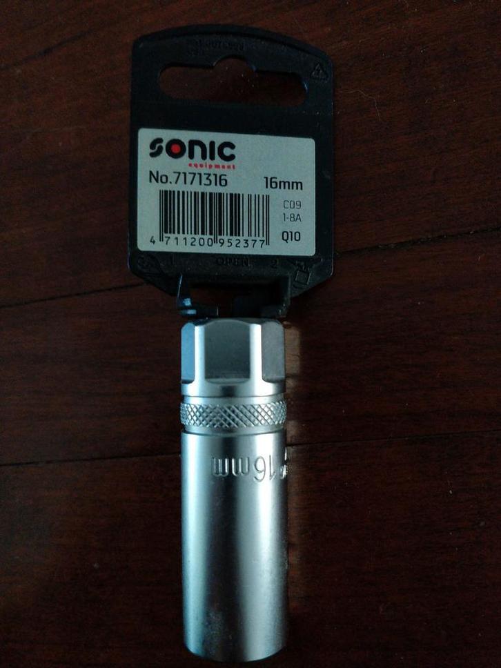 Sonic 16mm Bougiedop 1/2 inch ratel - Nieuw, Auto diversen, Autogereedschap, Nieuw, Ophalen of Verzenden