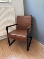Fauteuil stoel cognac (2x), Ophalen, Zo goed als nieuw, 75 tot 100 cm