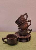 Marmeren hardsteen kop en schotels 4 STUKS, Ophalen of Verzenden