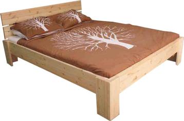 Stoer 100% massief blank houten bed. In ELKE maat mogelijk!