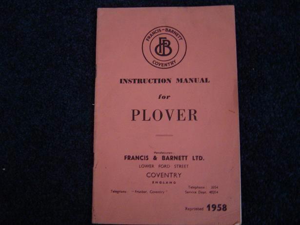 Francis Barnett Plover 1958 motorcycle instruction manual, Motoren, Handleidingen en Instructieboekjes, Overige merken, Ophalen of Verzenden