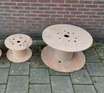 Haspel,Tuin,Hout,rond,Kabelhaspels,Kabelrol,Tafeltje,kabels, Ophalen of Verzenden, Zo goed als nieuw, Rond, Hout