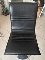 4x Eetkamerstoelen modern - Zwart Leer, Ophalen, Gebruikt, Zwart, Leer