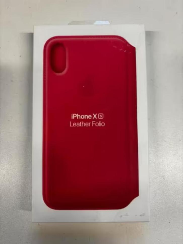 NIEUW! iPhone XS Leather Folio telefoonhoes roze €31,99, Telecommunicatie, Mobiele telefoons | Hoesjes en Frontjes | Apple iPhone