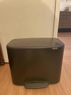 Brabantia Bo Prullenbak - 3 x 11 l - Matt Black, Ophalen, Gebruikt, Met pedaal, Riet